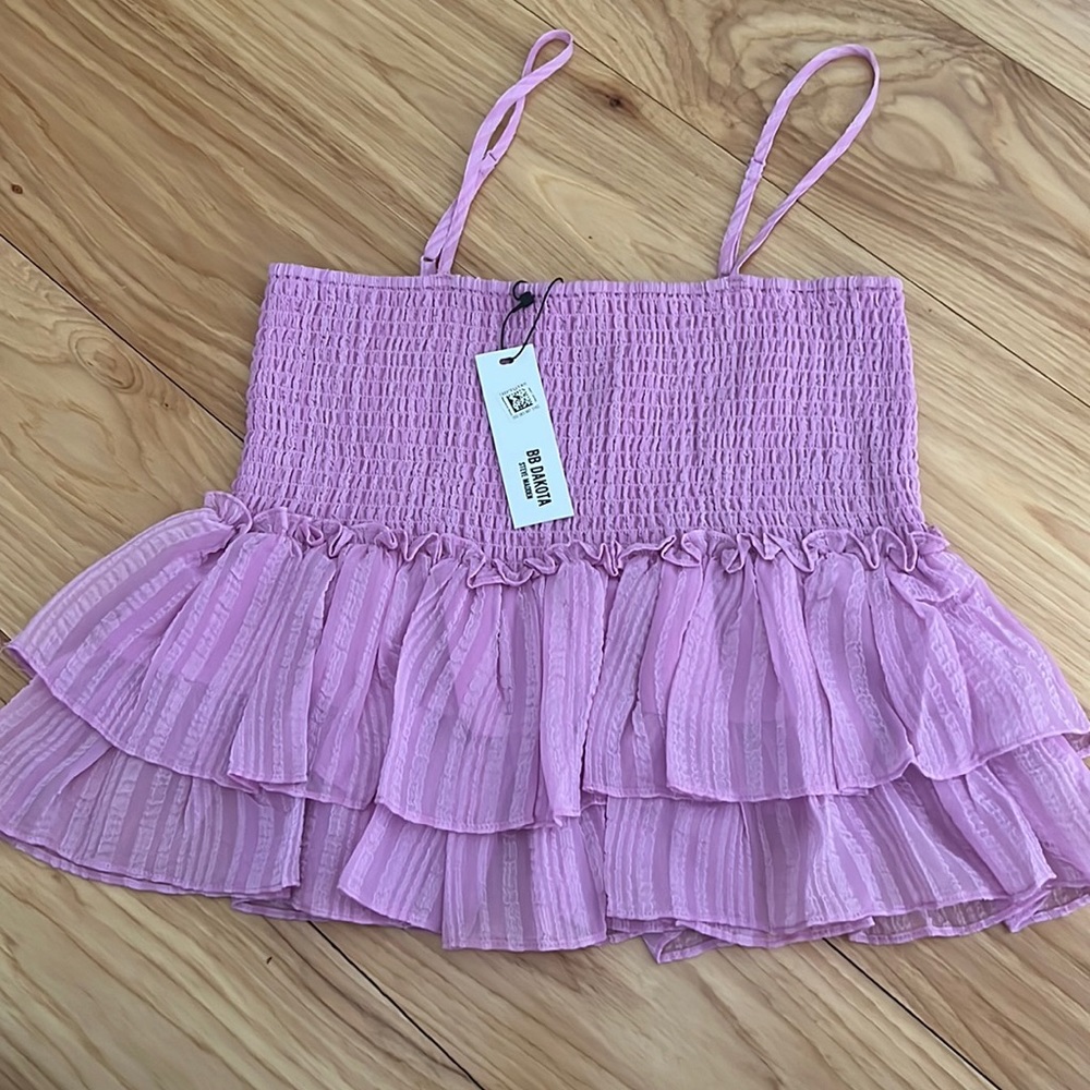 Womens BB Dakota pick ruffle top size medium